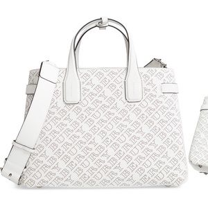 BURBERRY PERFORATED LEATHER LOGO TOTE